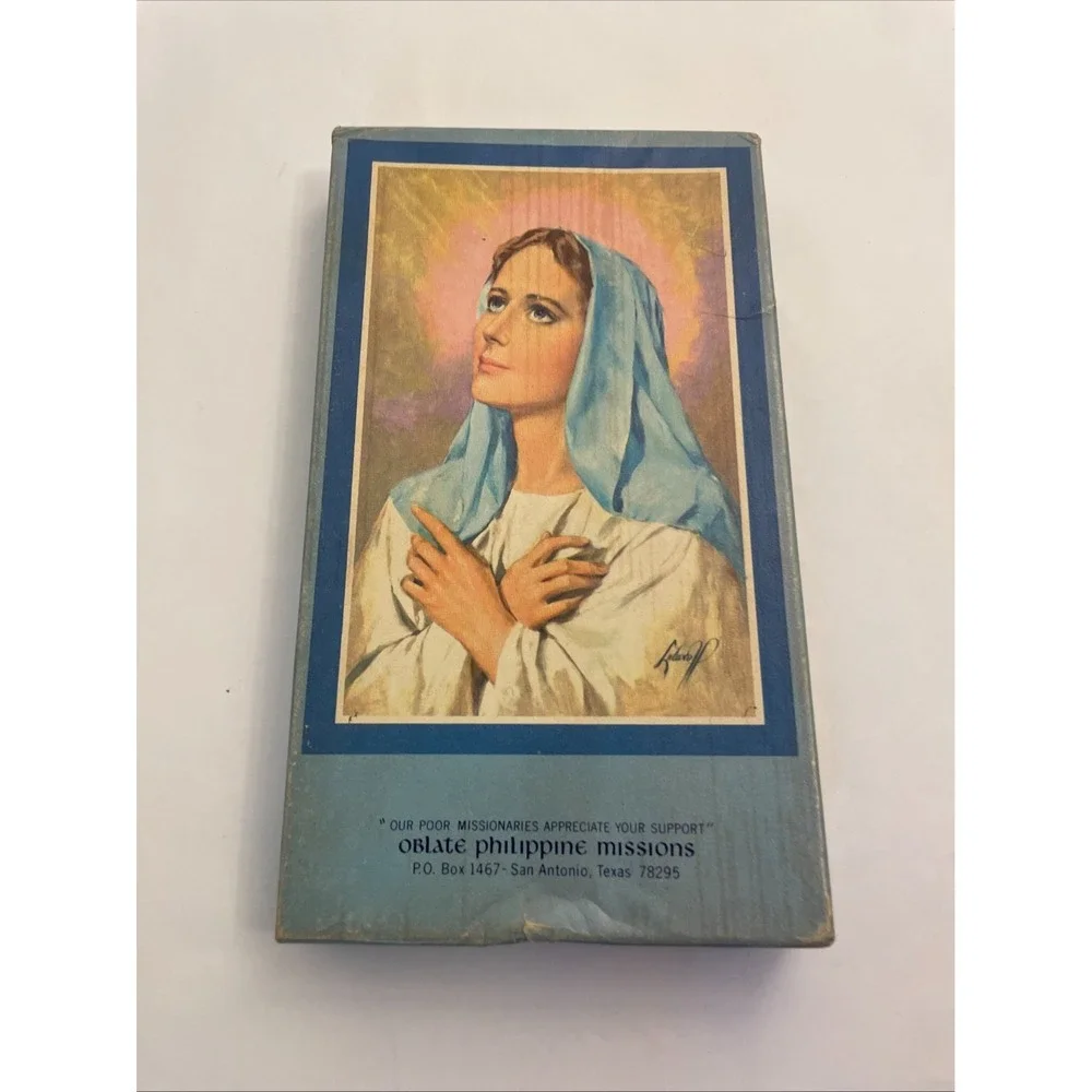 Vintage Catholic Virgin Mary Stationery box (just box)